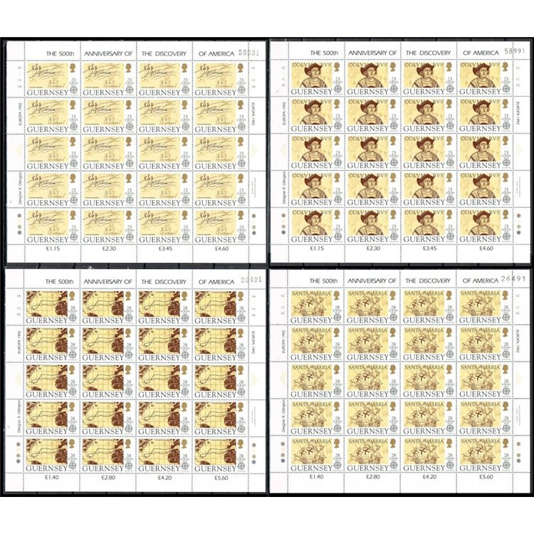 GUERNSEY 1992 Europa 4 MF MNH**