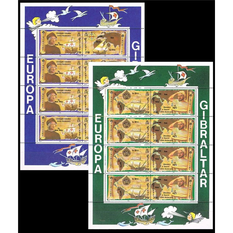 GIBILTERRA 1992 Europa 2 MF MNH**
