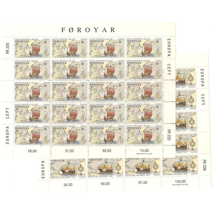 FAROERS 1992 Europe 2 m/s MNH**