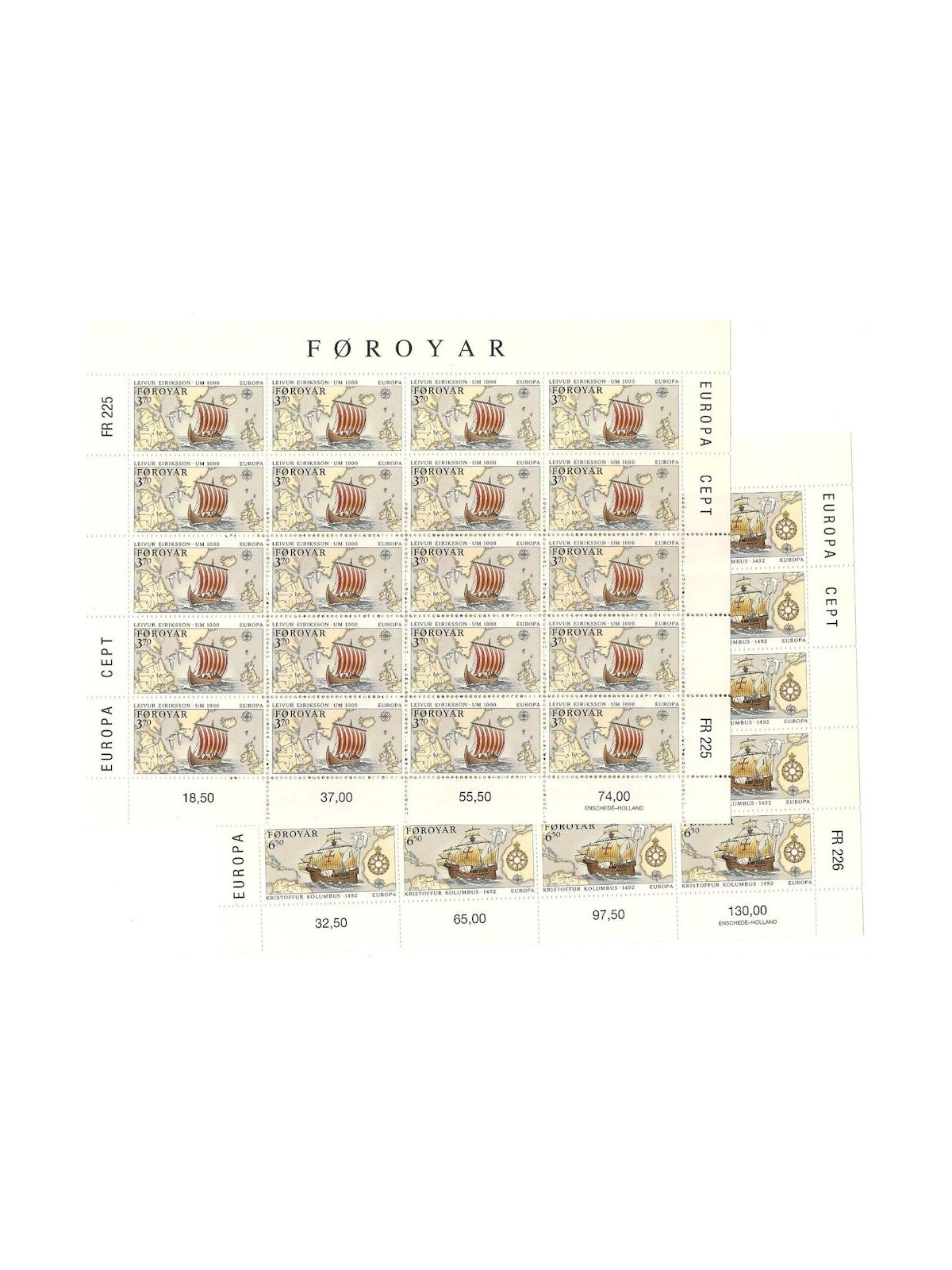 FAEROER 1992 Europa 2 MF MNH**