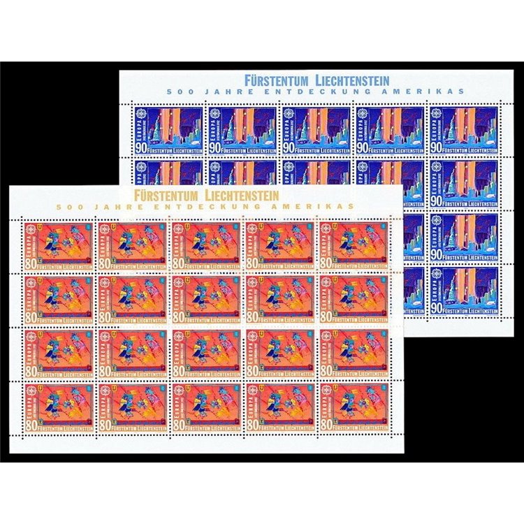 LIECHTENSTEIN 1992 Europe 2 m/s MNH**