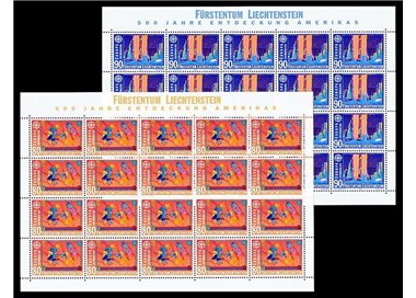 LIECHTENSTEIN 1992 Europe 2 m/s MNH**