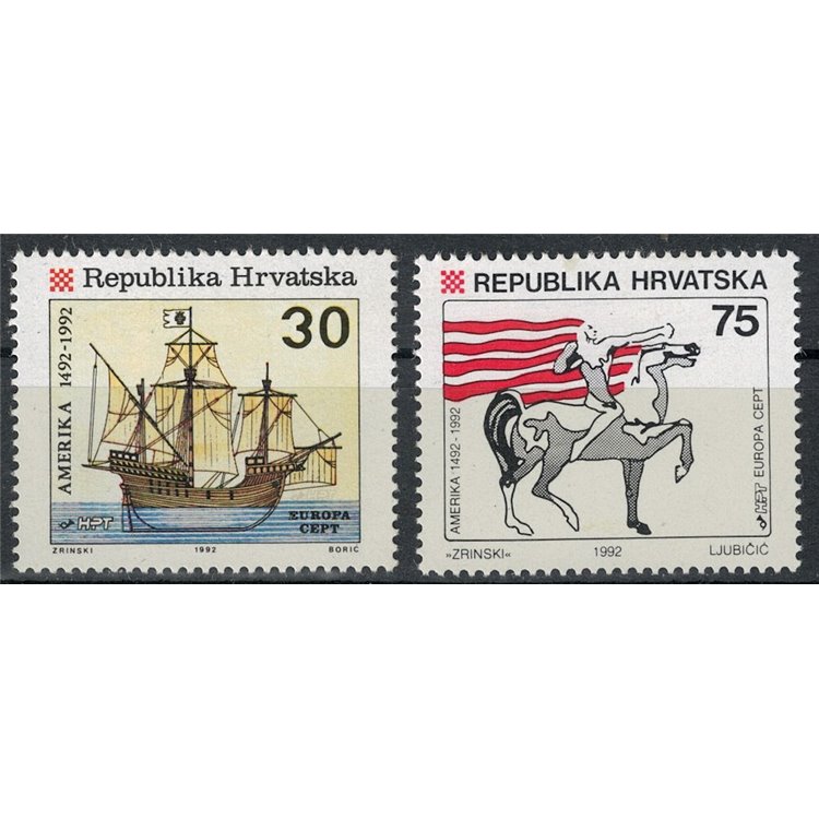 CROATIA 1992 Europe (accession) 2v MNH**