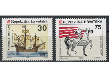 CROAZIA 1992 Europa (adesione) 2v MNH**