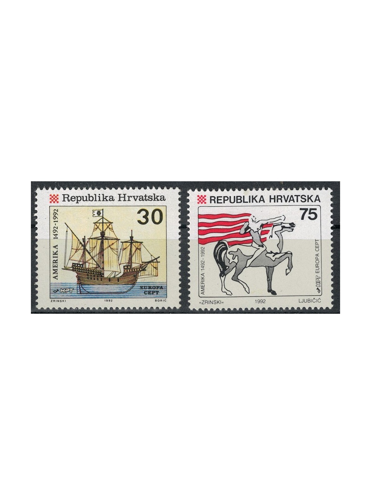 CROATIA 1992 Europe (accession) 2v MNH**