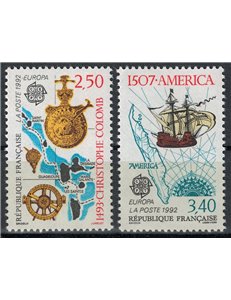 FRANCIA 1992 Europa 2v MNH**