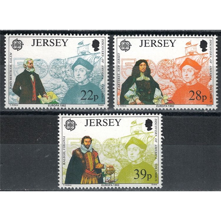 JERSEY 1992 Europa 3v MNH**