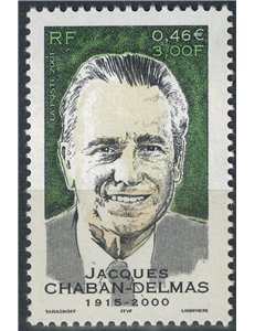 FRANCIA 2001 Jacques Chaban Delmas MNH**