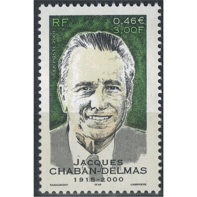 FRANCE 2001 Jacques Chaban Delmas MNH**