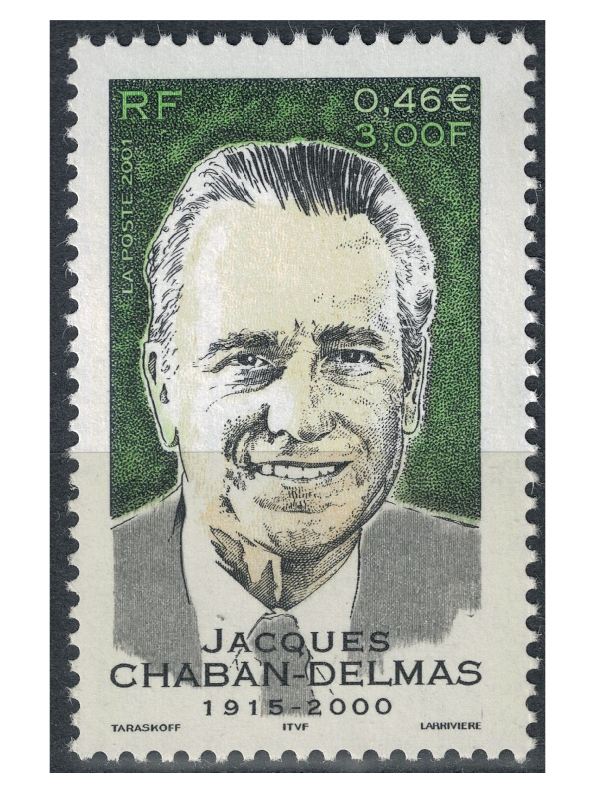 FRANCIA 2001 Jacques Chaban Delmas MNH**
