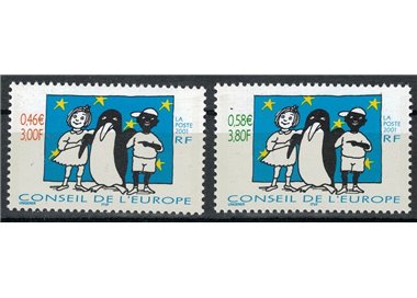FRANCE 2001 Service (Council of Europe) 2v MNH**
