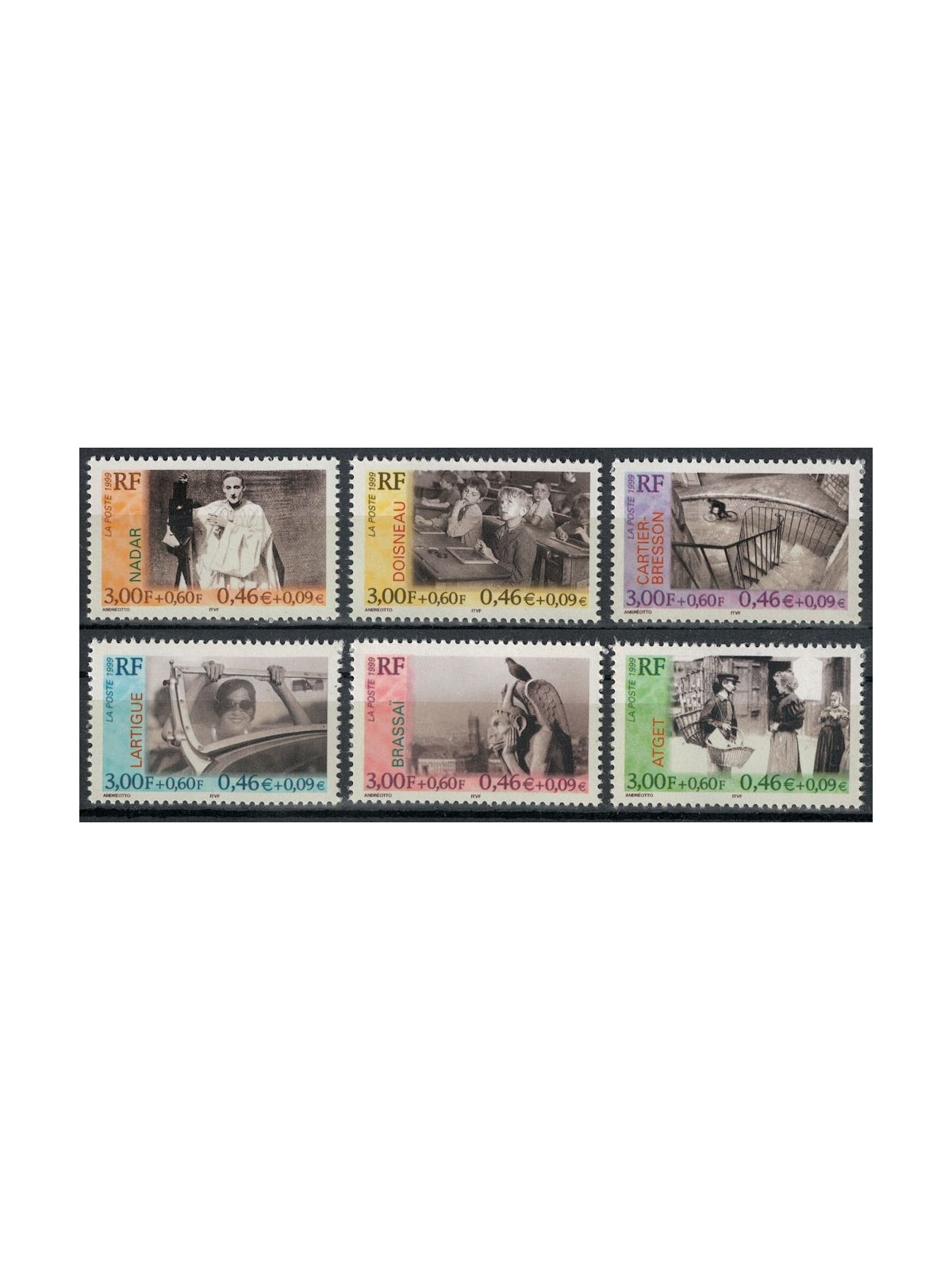 FRANCE 1999 Famous people, photographers 6v MNH**