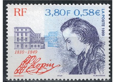 FRANCIA 1999 Fryderyk Chopin MNH**