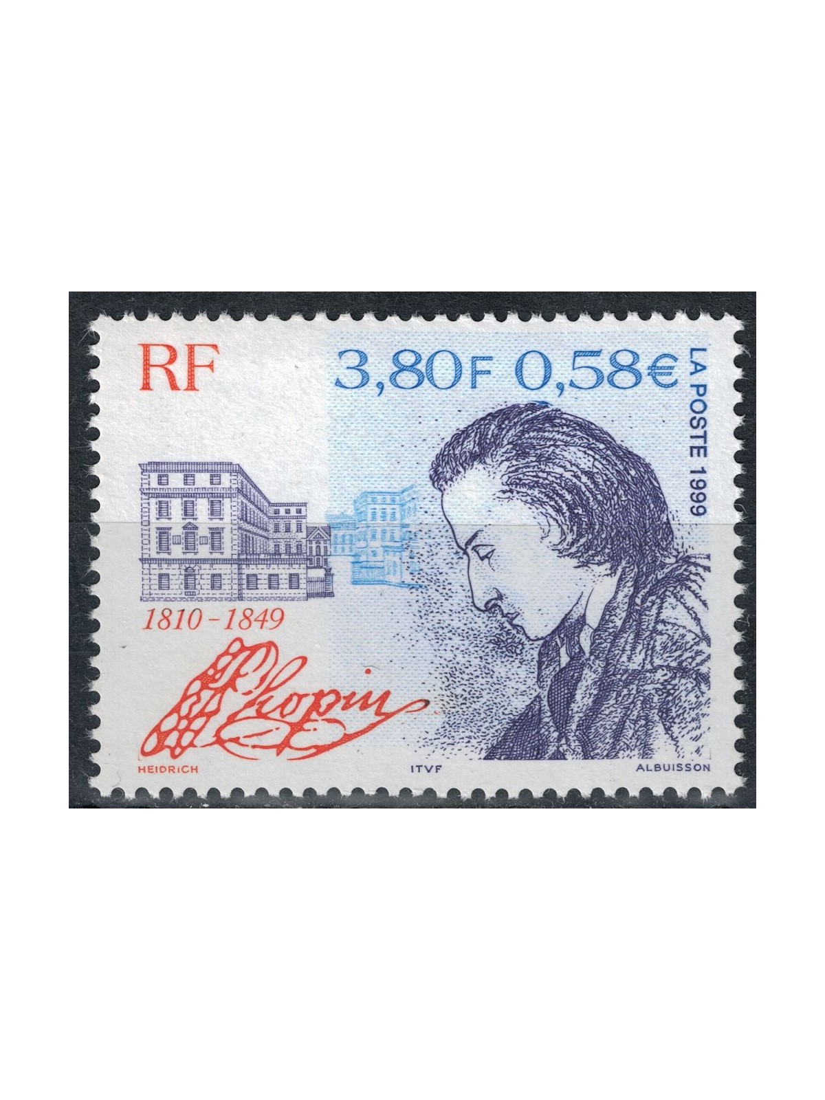 FRANCE 1999 Fryderyk Chopin MNH**