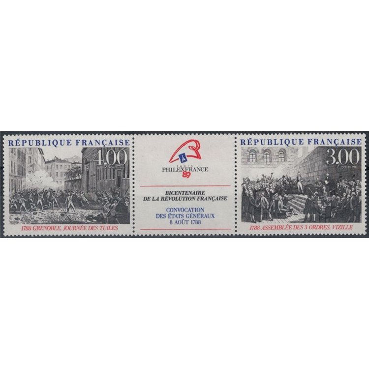 FRANCE 1988 French Revolution 2v MNH**