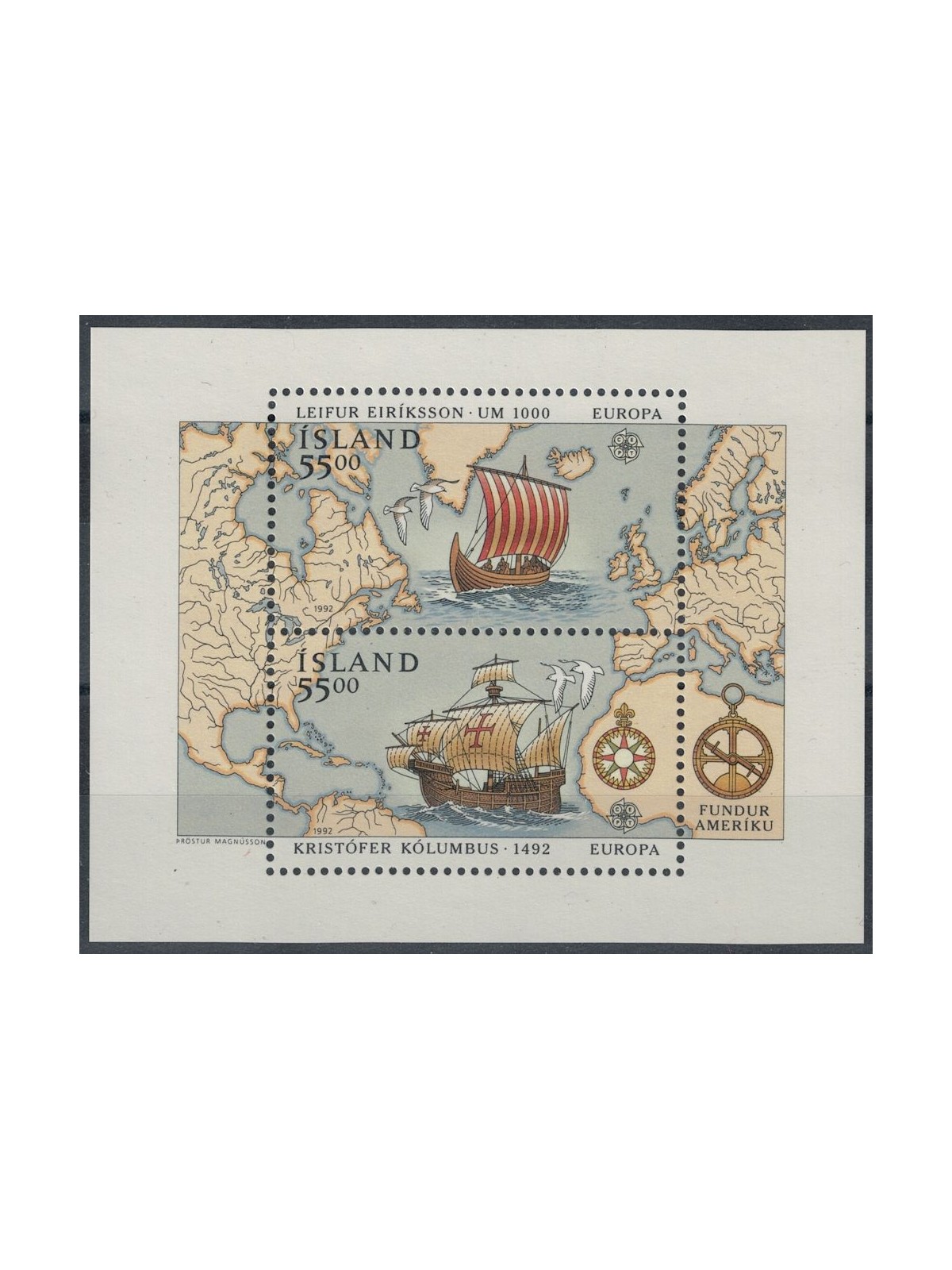 ISLANDA 1992 Europa BF MNH**