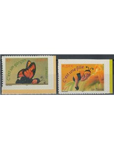 FRANCIA 2004 Francobolli augurali (maschio e femmina) ad. 2v MNH**