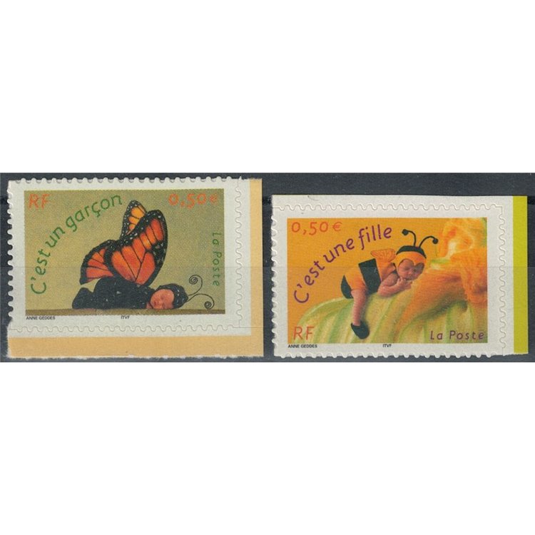 FRANCE 2004 Greeting stamps (male and female) s-a 2v MNH**
