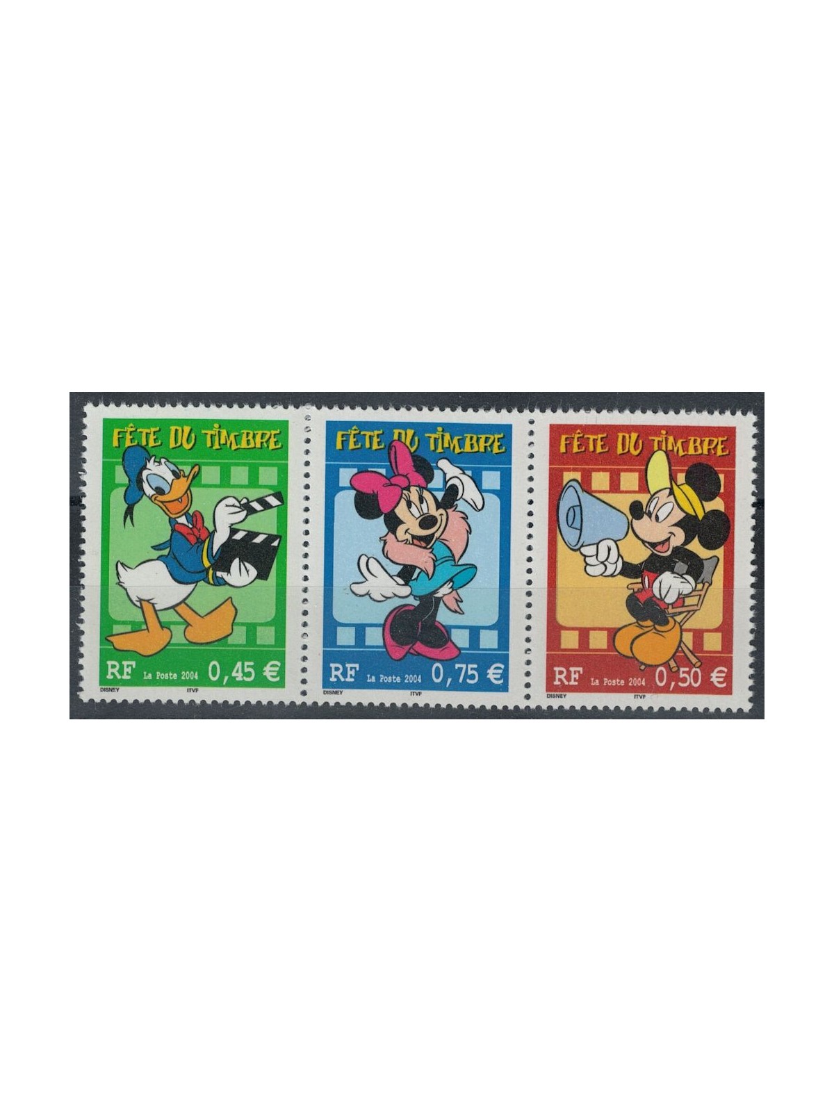 FRANCE 2004 Stamp Day 3v from booklet MNH**