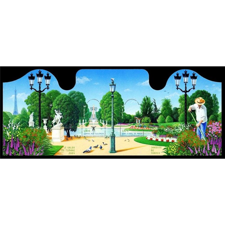 FRANCIA 2004 Giardini di Francia (2ª serie) BF MNH**