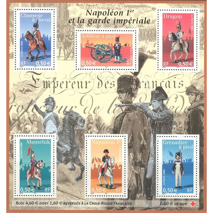 FRANCIA 2004 Napoleone e la Guardia Imperiale BF MNH**