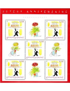FRANCE 2004 Greeting Stamps (Birthday) s/s MNH**