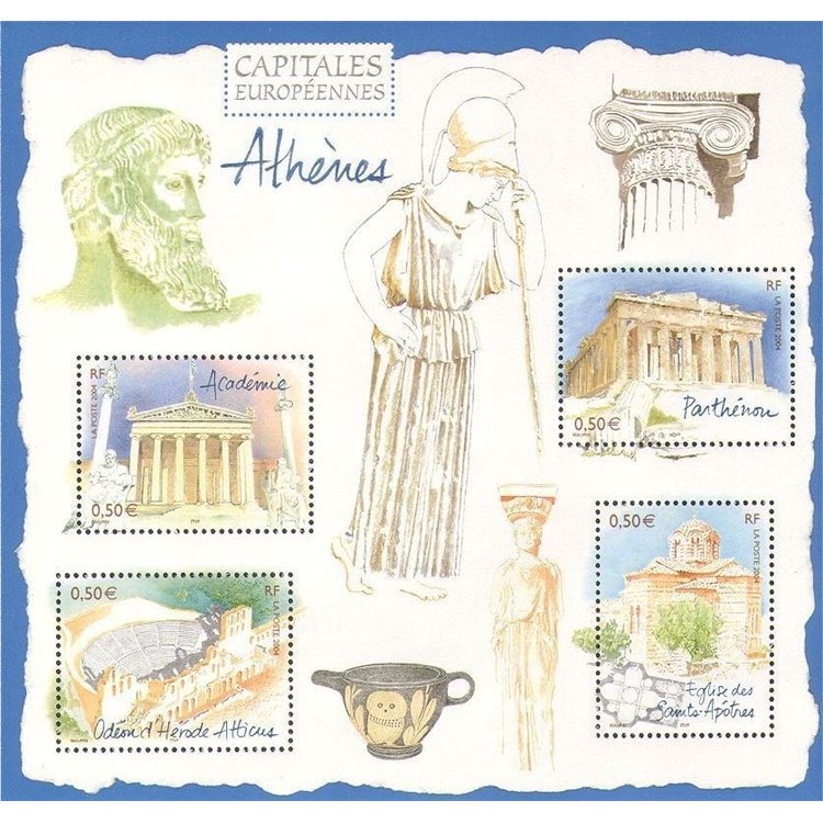 FRANCE 2004 European Capitals (Athens) s/s MNH**