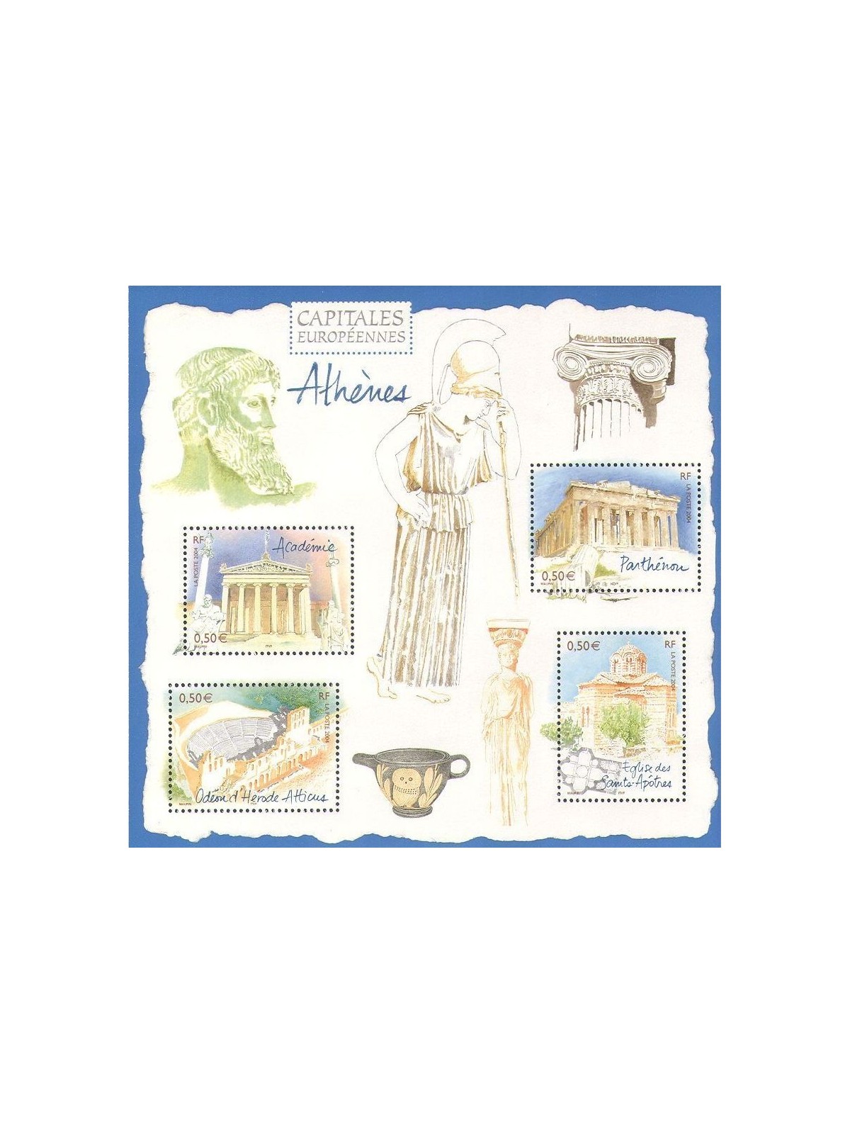 FRANCE 2004 European Capitals (Athens) s/s MNH**
