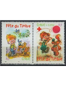 FRANCIA 2002 Giornata del francobollo (Boule & Bill) 2v MNH**