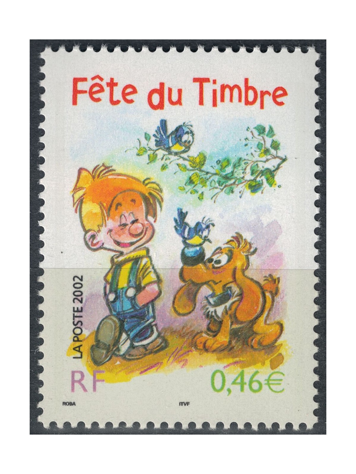 FRANCE 2002 Stamp Day (Boule & Bill) MNH**