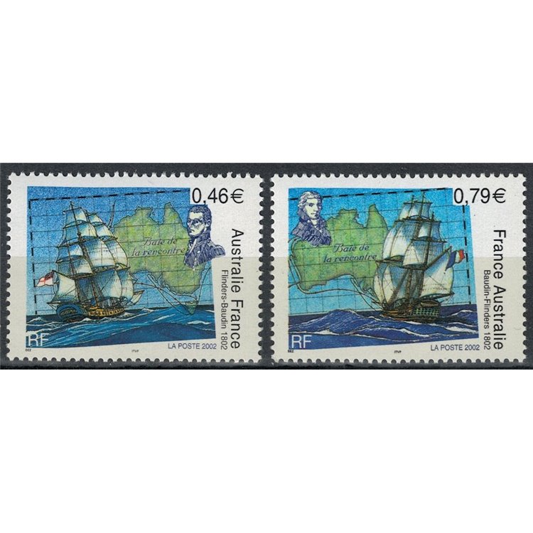 FRANCE 2002 Nicolas Baudin and Matthew Flinders 2v MNH**