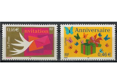 FRANCE 2002 Greeting stamps 2v MNH**