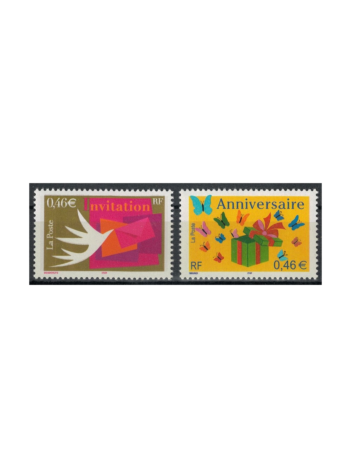 FRANCE 2002 Greeting stamps 2v MNH**