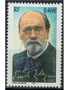FRANCE 2002 Emile Zola MNH**