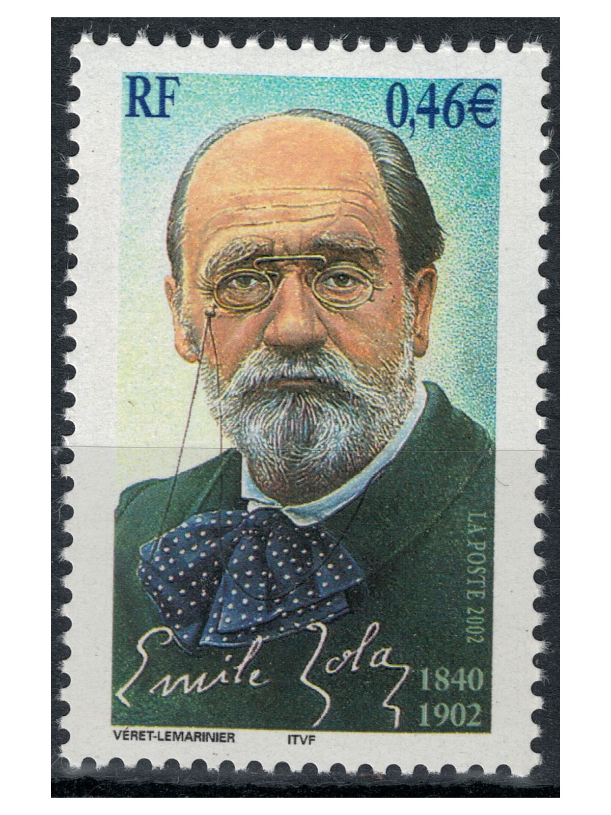 FRANCIA 2002 Emile Zola MNH**
