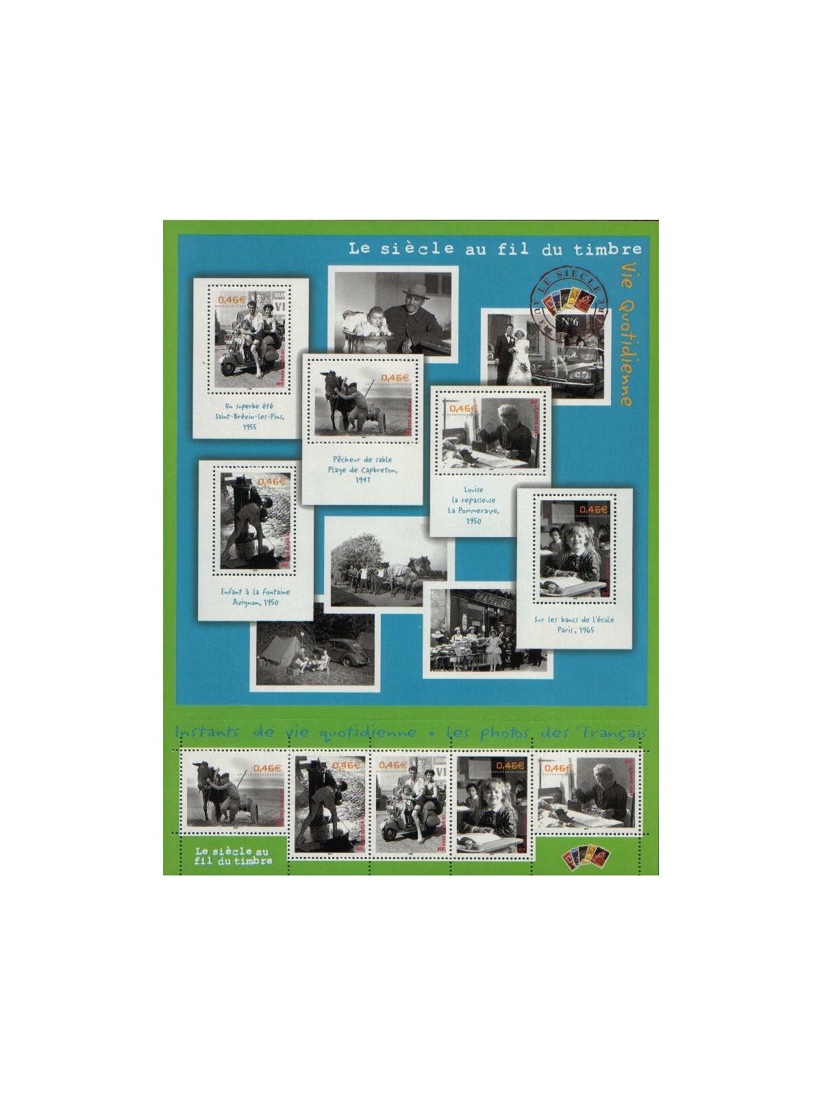 FRANCE 2002 The 20th Century (Moments of Daily Life) s/s MNH**