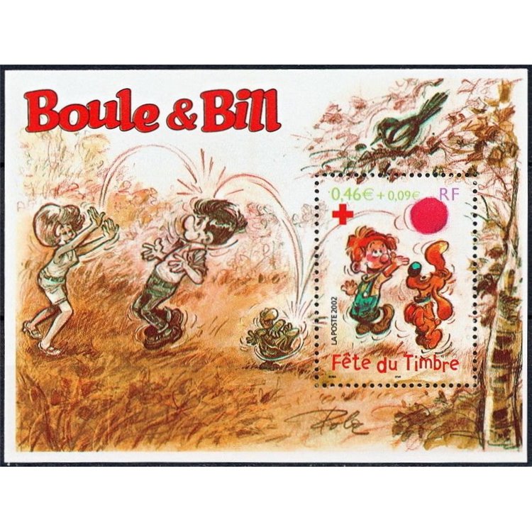 FRANCIA 2002 Giornata del francobollo (Boule & Bill) BF MNH**