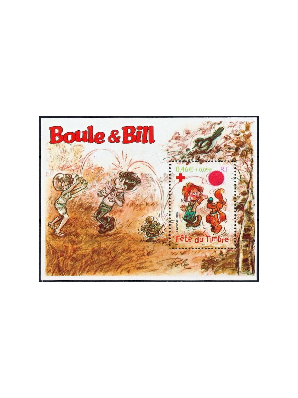 FRANCE 2002 Stamp Day (Boule & Bill) s/s MNH**