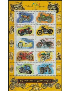 FRANCE 2002 Youth Collection, Motorcycles s/s MNH**