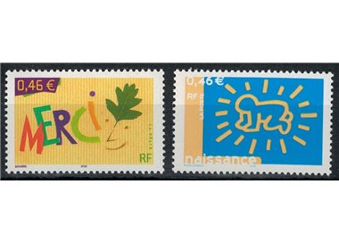 FRANCE 2003 Greeting stamps 2v MNH**