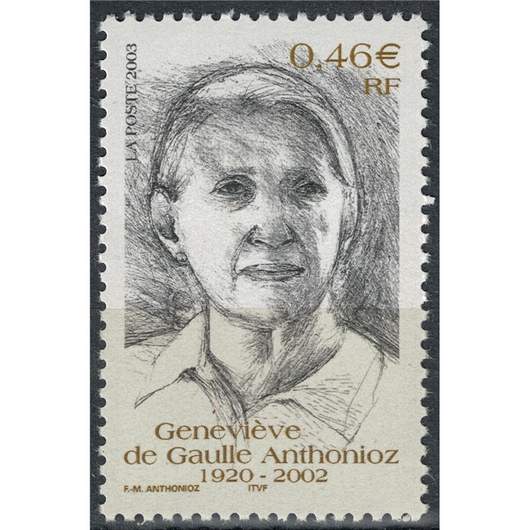 FRANCIA 2003 Geneviève de Gaulle Anthonioz MNH**