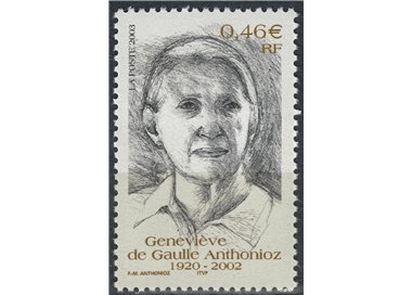 FRANCE 2003 Geneviève de Gaulle Anthonioz MNH**