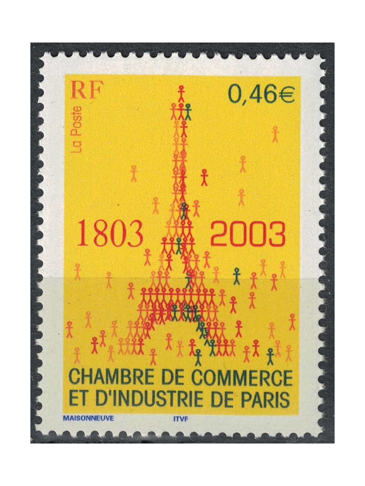 FRANCIA 2003 Camera di commercio di Parigi MNH**