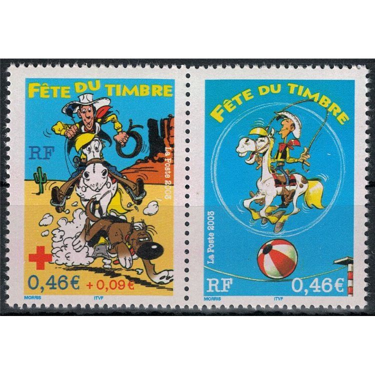 FRANCE 2003 Stamp Day (Lucky Luke) 2v MNH**