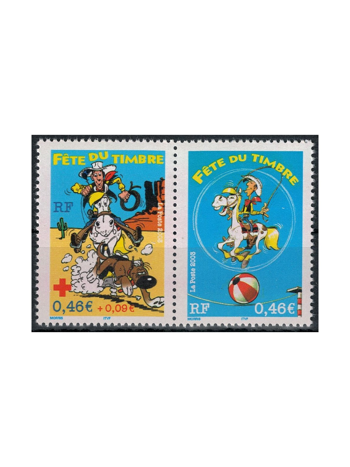 FRANCE 2003 Stamp Day (Lucky Luke) 2v MNH**