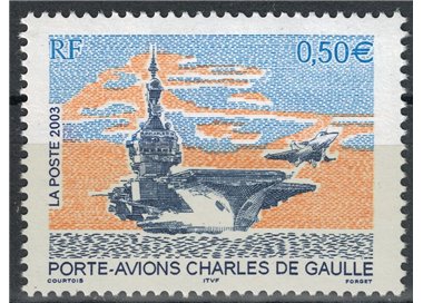 FRANCE 2003 Aircraft Carrier Charles de Gaulle MNH**
