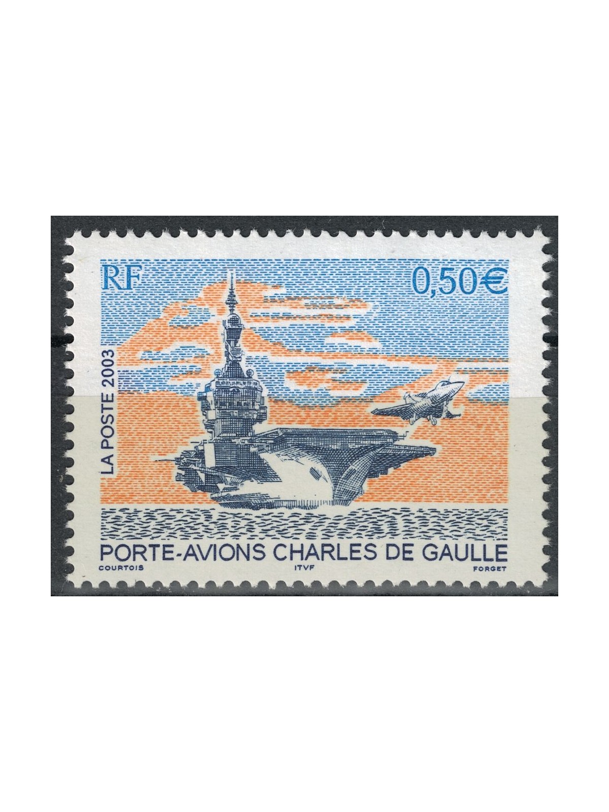 FRANCE 2003 Aircraft Carrier Charles de Gaulle MNH**