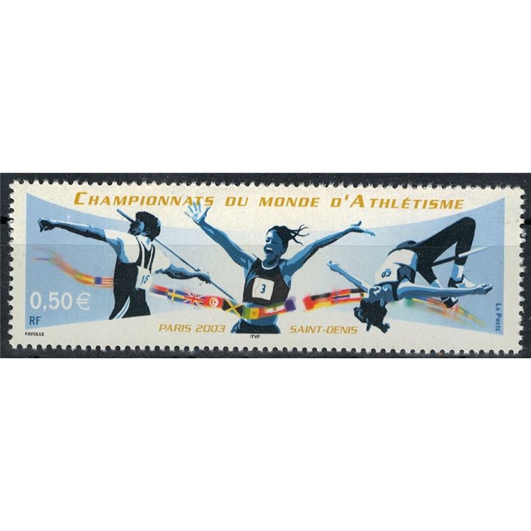 FRANCIA 2003 Mondiali di Atletica MNH**