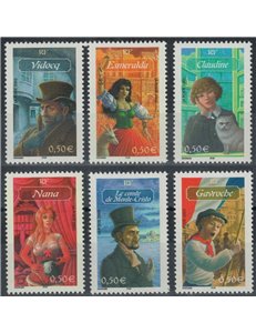 FRANCE 2003 Characters from novels 6v MNH**