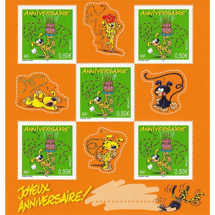 FRANCIA 2003 Francobolli per saluti (compleanno) BF MNH**